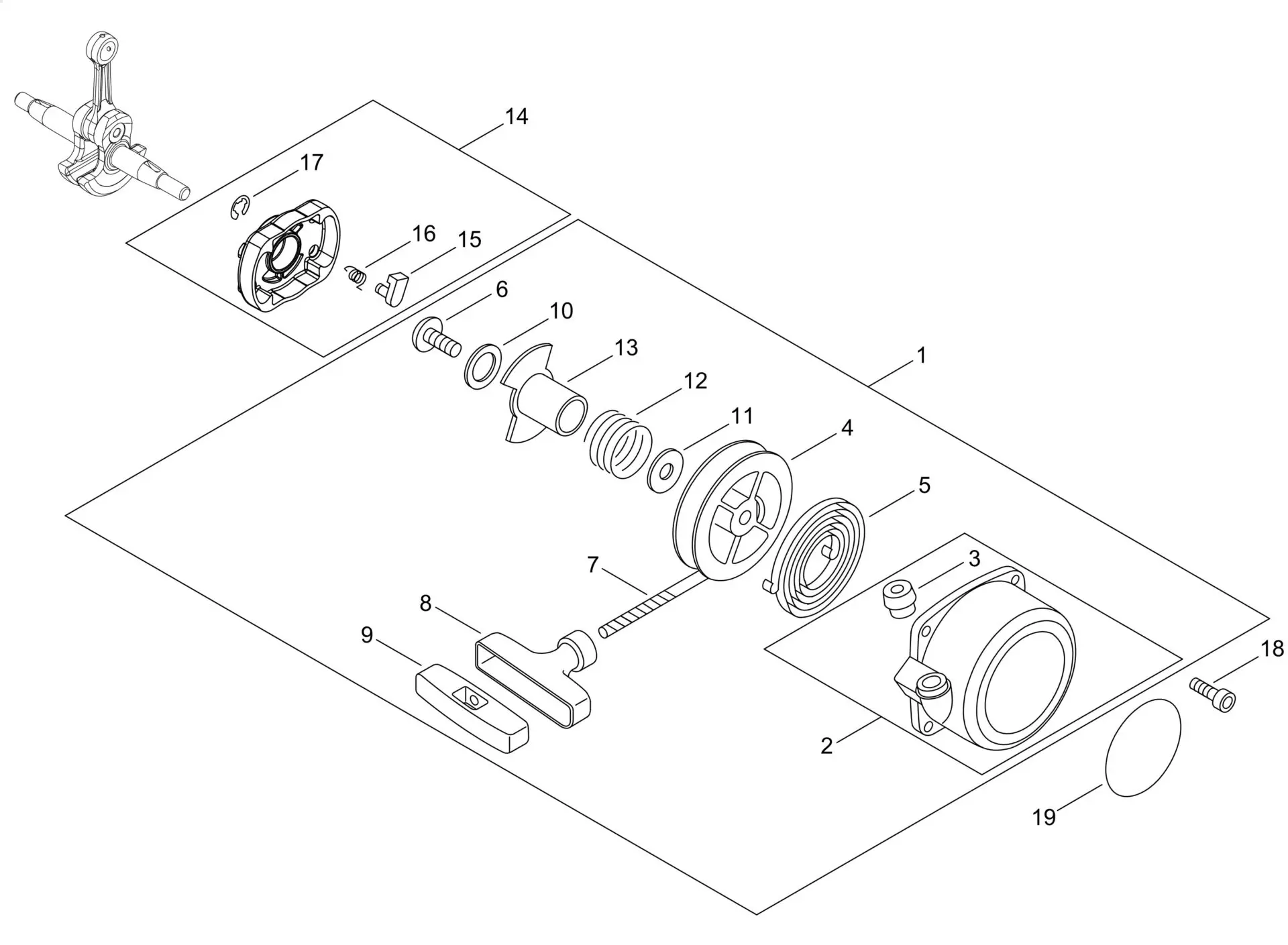 Echo PB770 (38000001 to 38999999) - Recoil Starter, Pully