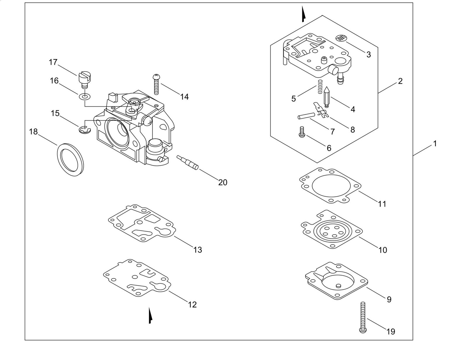 Echo PB770 (38000001 to 38999999) - Carburetor