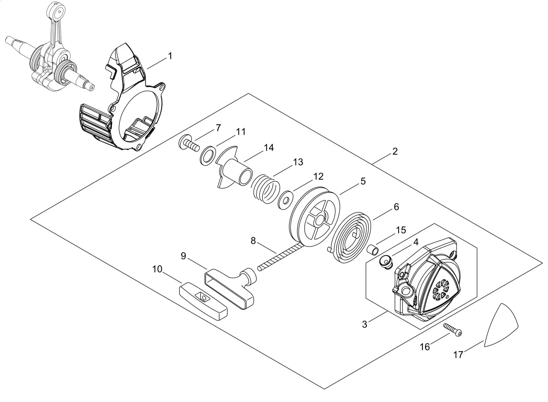 Echo PB8010 (38000001 to 38999999) - Recoil Starter