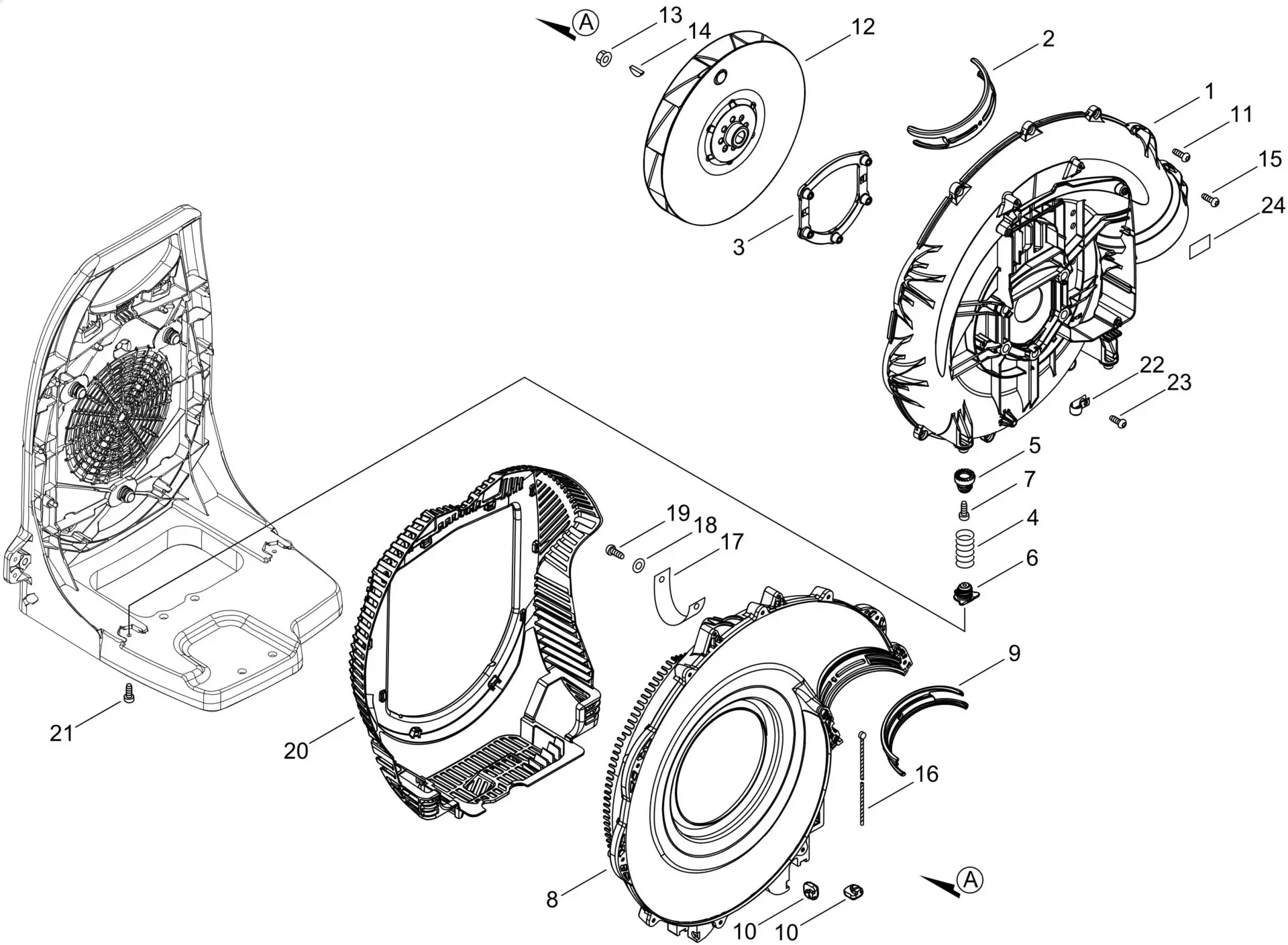 Echo PB8010 (38000001 to 38999999) - Fan Case