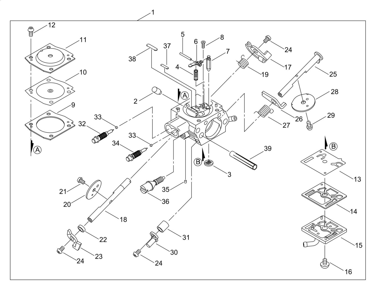 9988 Echo CS7310SX (38000001 to 38999999) - Carburetor