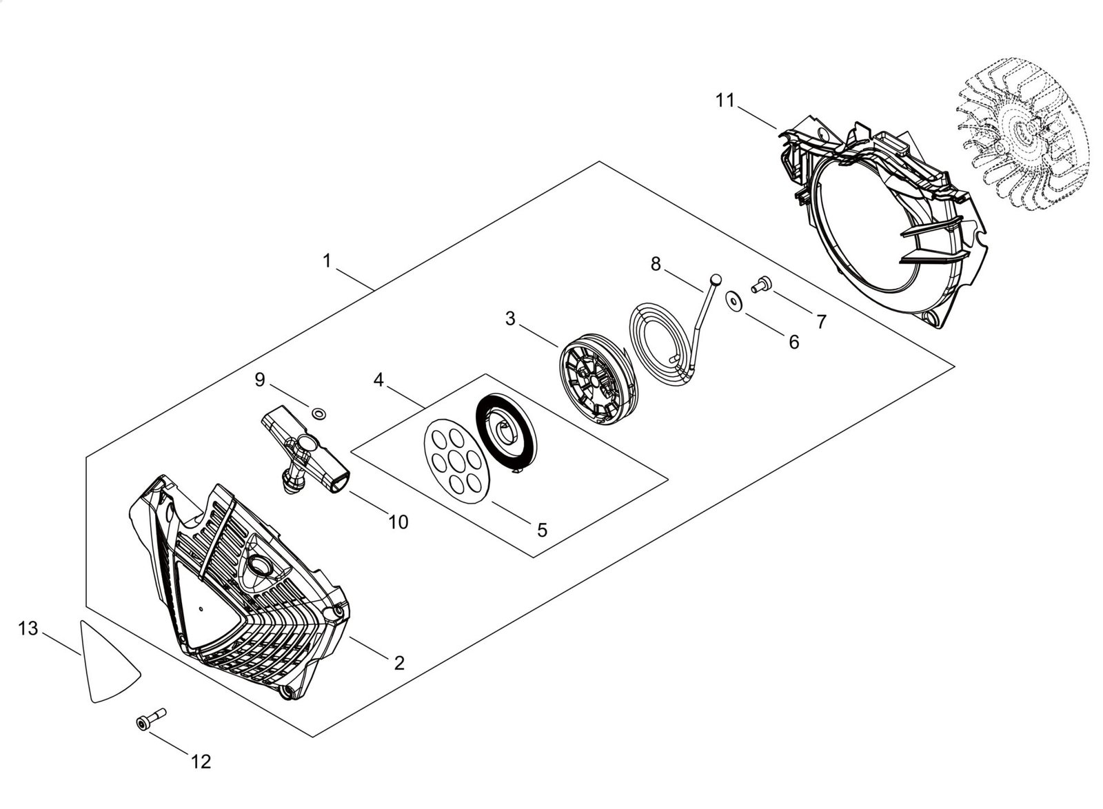 9992 Echo CS7310SX (38000001 to 38999999) - Recoil Starter