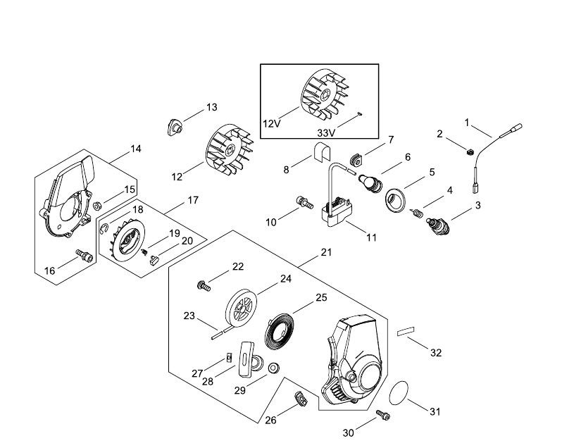 Echo PB251 (37009053 to 99999999) - Starter, Magneto