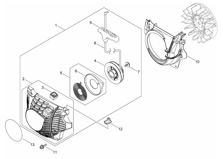 Echo CS501SX (38000001-38999999) - Recoil Starter