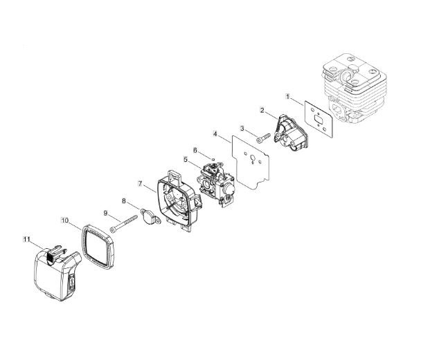 Echo PB2520 (37001001 to 99999999) - Air Cleaner, Carburetor