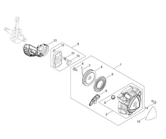 Echo PB2520 (37001001 to 99999999) - Recoil Starter, Pulley