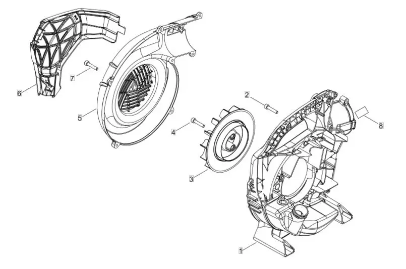 Echo PB2520 (37001001 to 99999999) - Fan Case