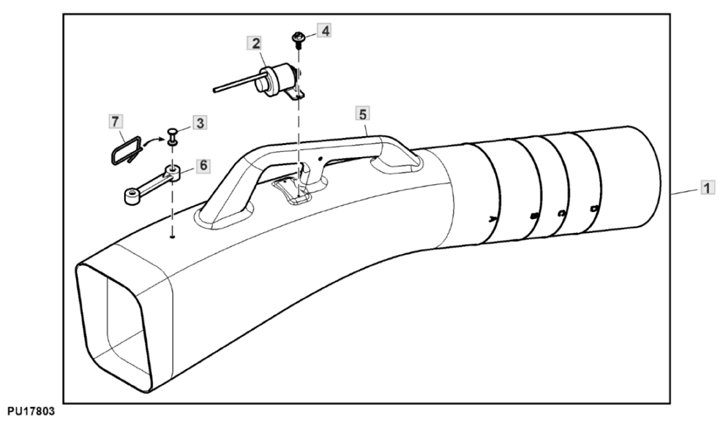 John Deere X350 - Chute Kit 48A ST926468