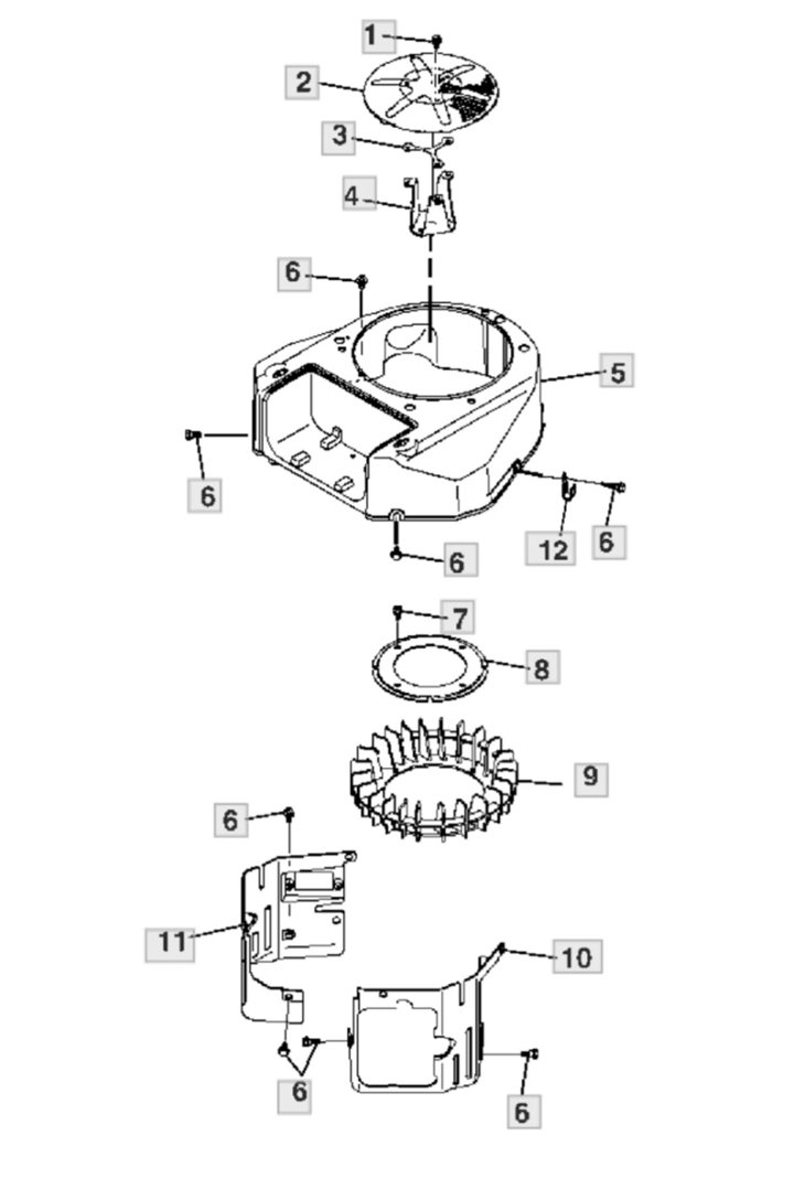 PartsList.pdf John Deere X350R - Flywheel Screen, Fan Housing, Engine Shroud -110000