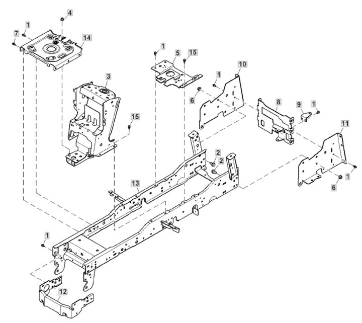 John Deere X350R - Frame