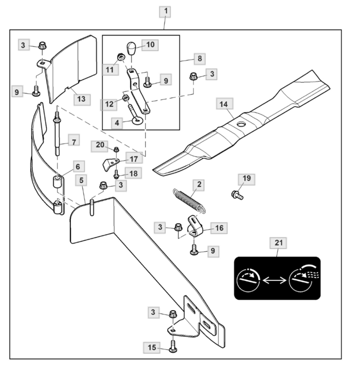 John Deere X350R - Mulch Control Lit, Accel 42inch