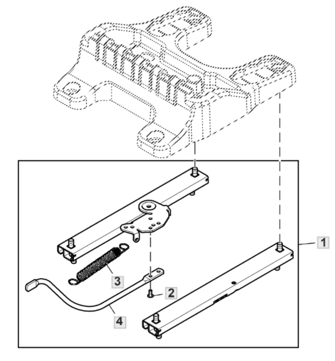 John Deere X350 - Seat Adjuster Lever Kit
