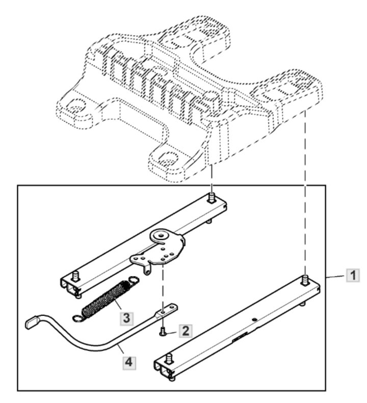 John Deere X350R - Seat Adjuster Level Kit