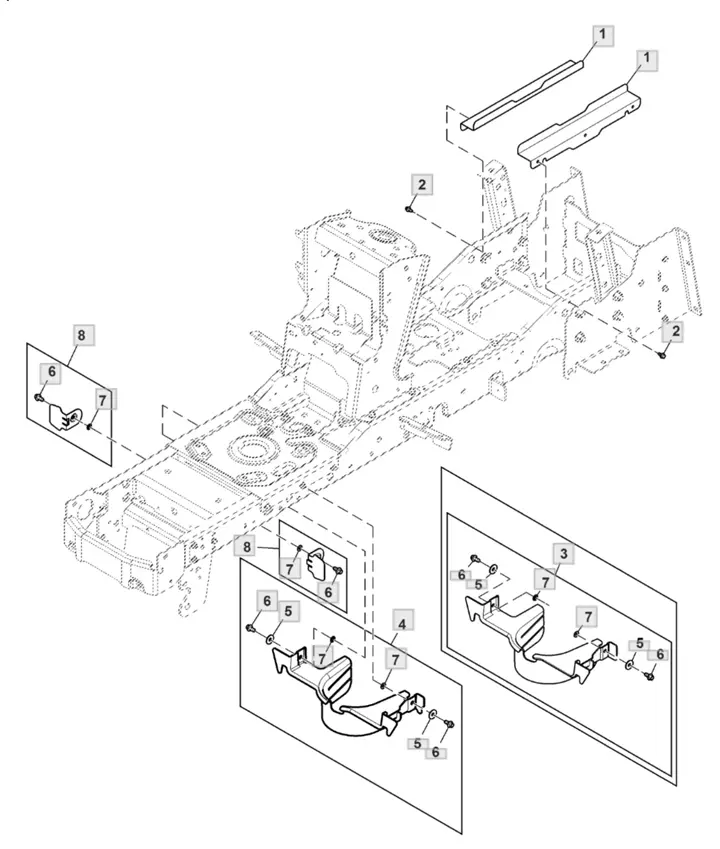 John Deere X350R - Mower Deck Shield