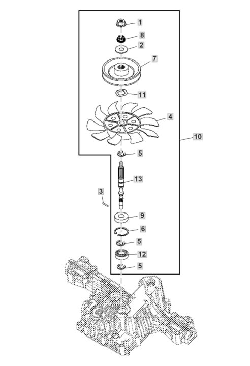 PartsList.pdf John Deere X350 - Transaxle Pump Shaft