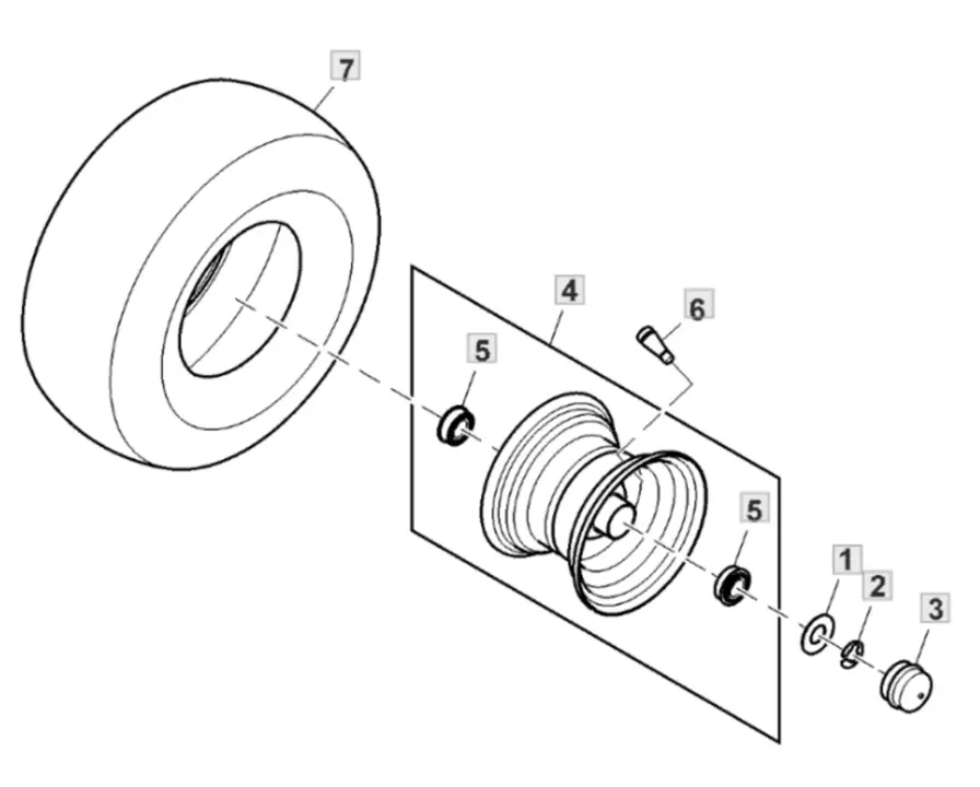 John Deere X350 - Wheels, Tyres