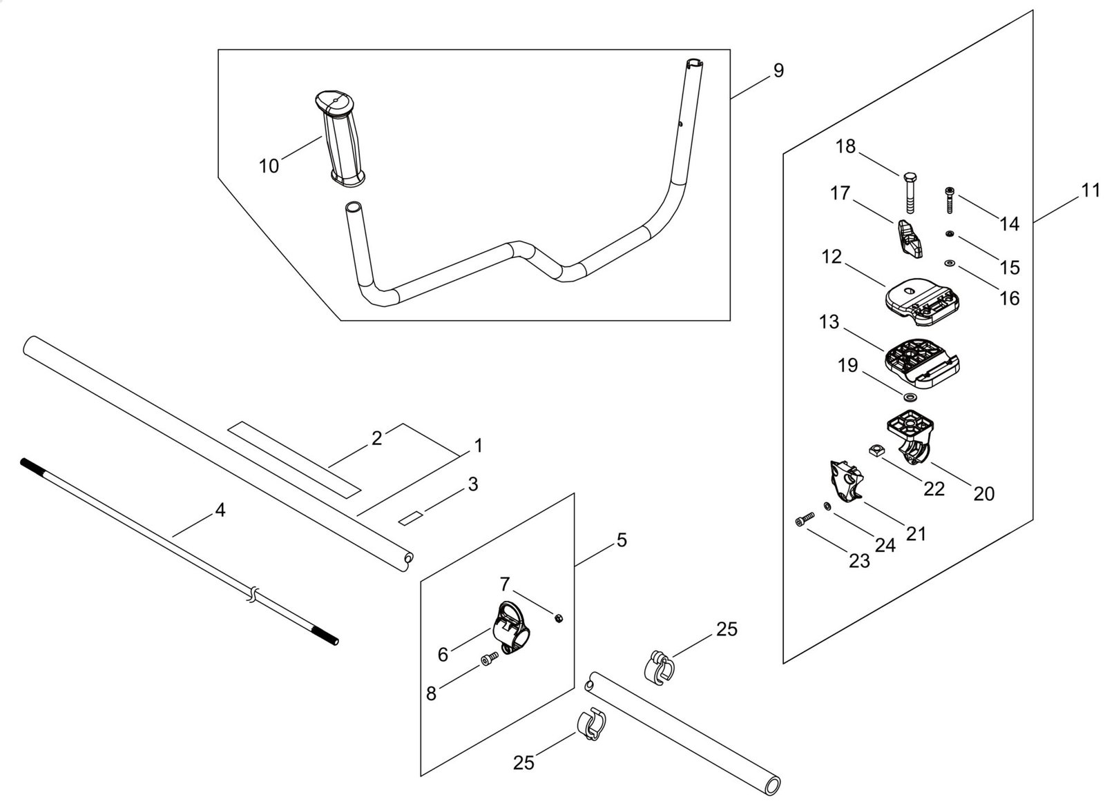 Echo SRM237TESU (38000001 to 38999999) - Main Pipe, Handle