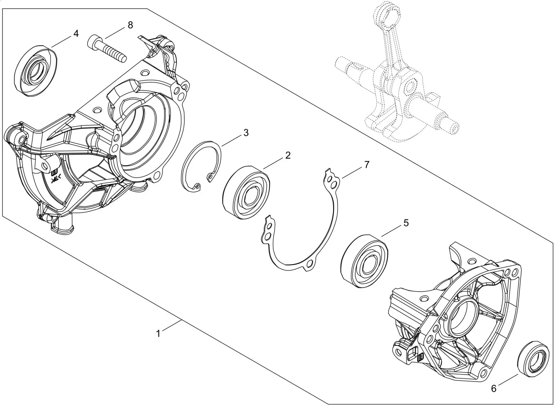 Echo SRM3021TESU (38000001 to 38999999) - Crankcase