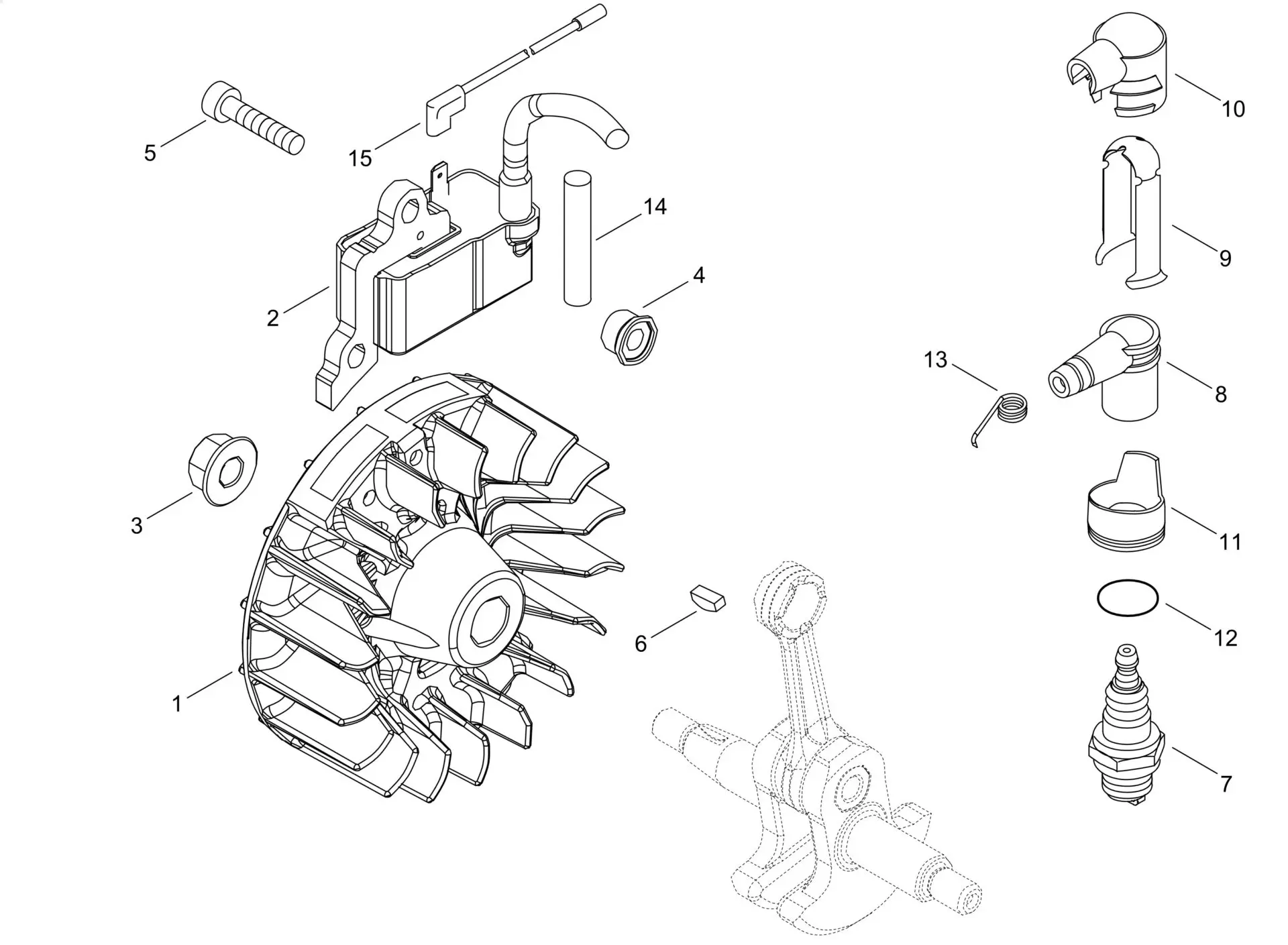 Echo SRM3021TESU (38000001 to 38999999) - Magneto