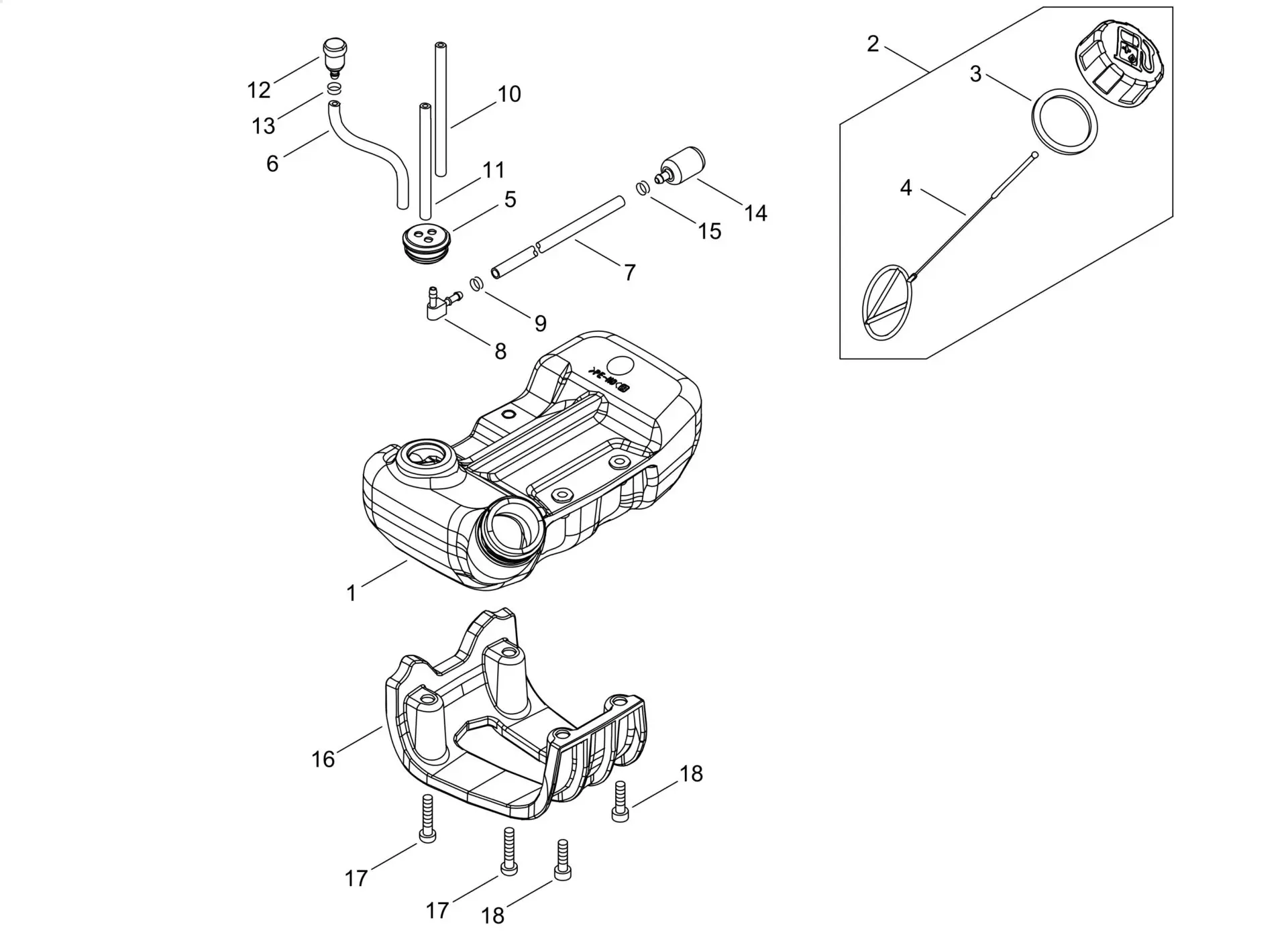 Echo SRM3021TESU (38000001 to 38999999) - Fuel Tank