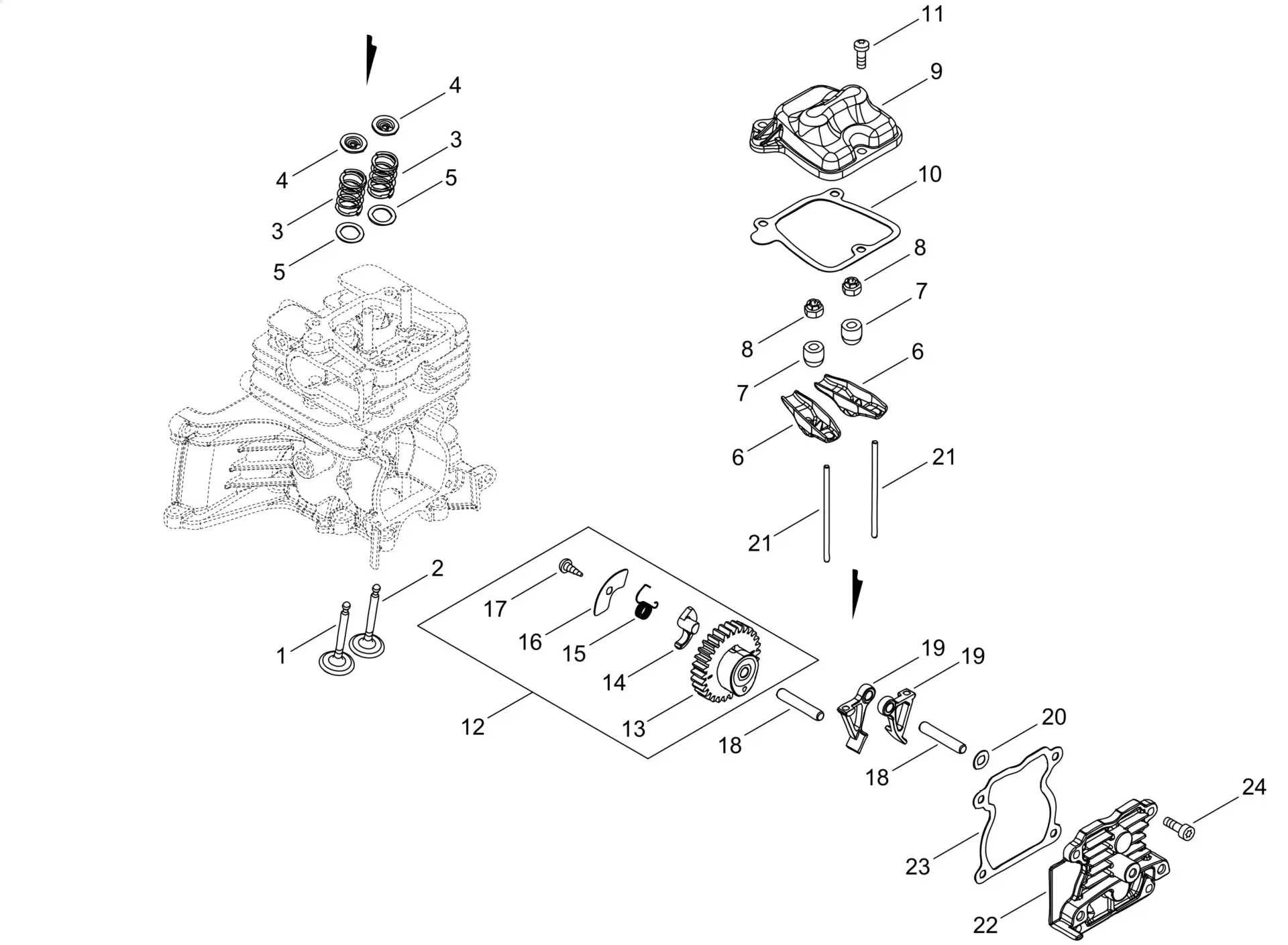 12187 Echo SRM3611TU (38000001 to 38999999) - Valve, Cam