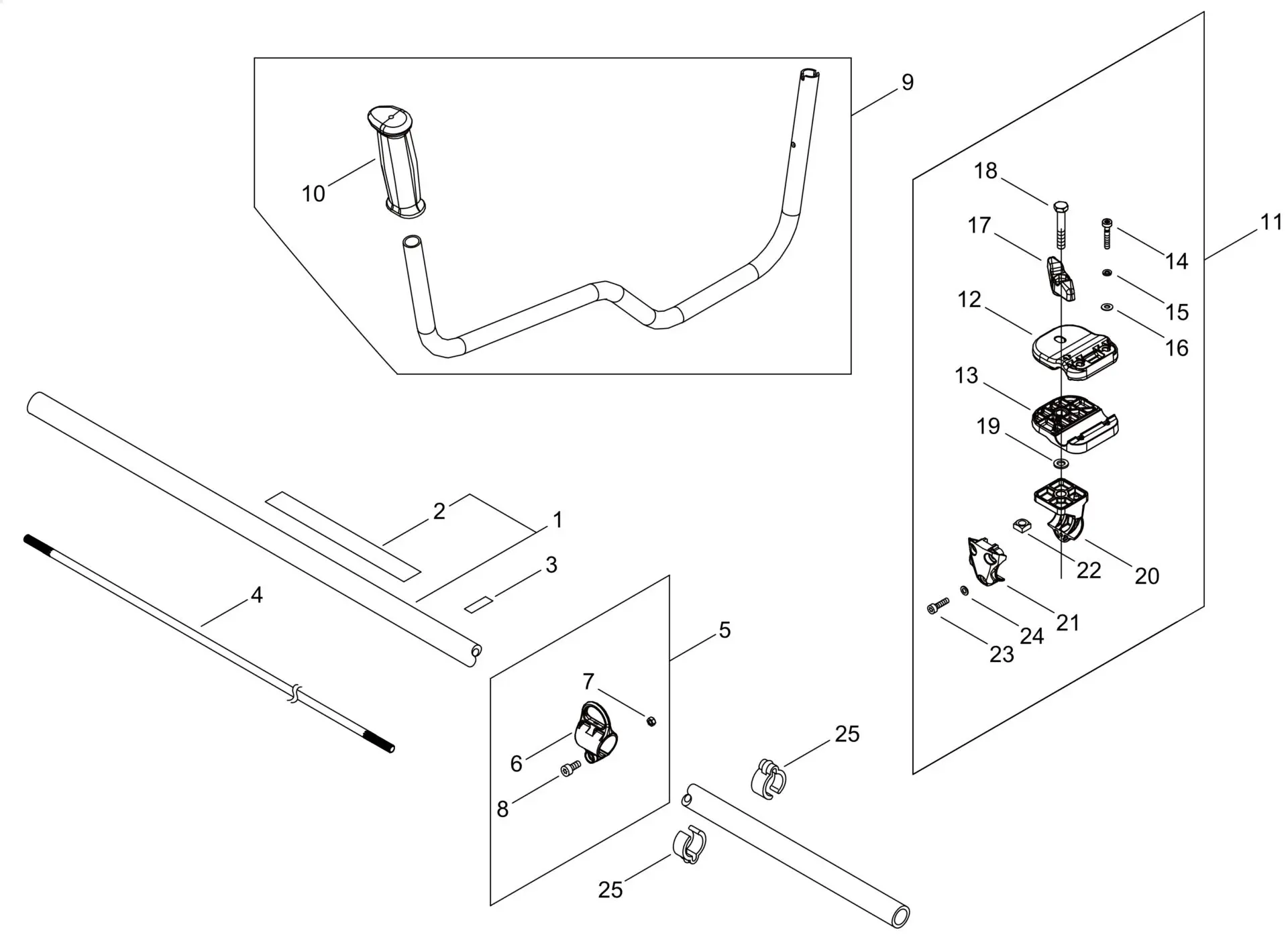Echo SRM3611TU (38000001 to 38999999) - Main Pipe, Handle