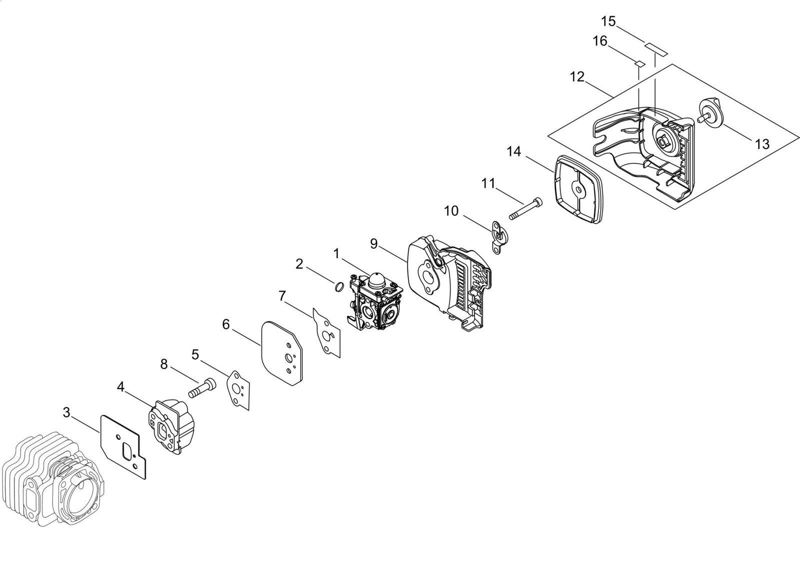 Echo HC2020 (38000001 to 38999999) - Air Cleaner, Carburetor