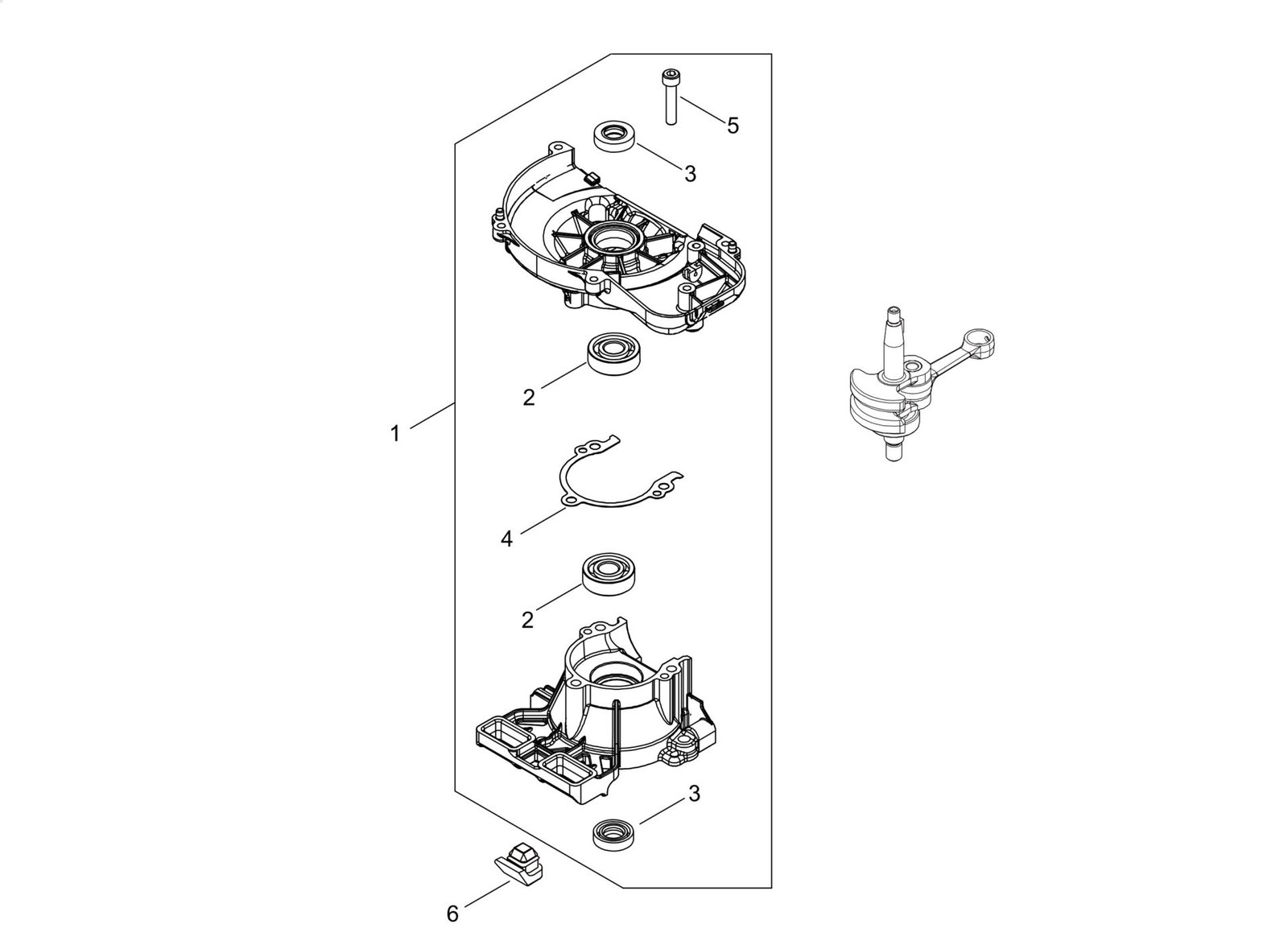 Echo HC2810ESR (38000001 to 38999999) - Crankcase