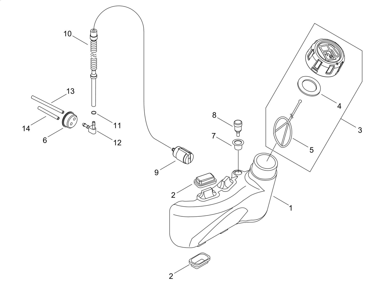 4128 Echo HCS2810ES (38000001 to 38999999) - Fuel Tank