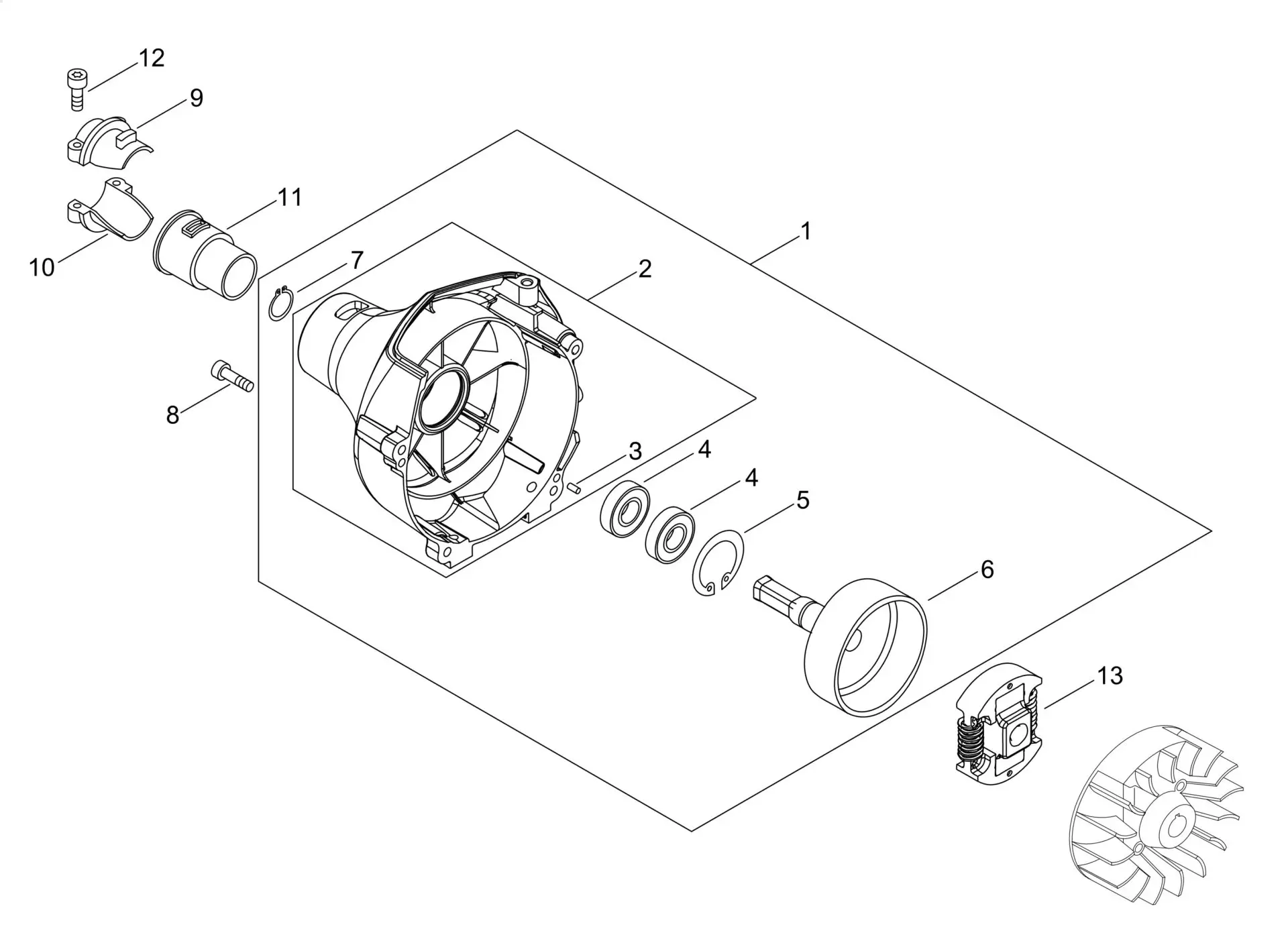 Echo HCA236ESLW (38001001 to 38999999) - Clutch