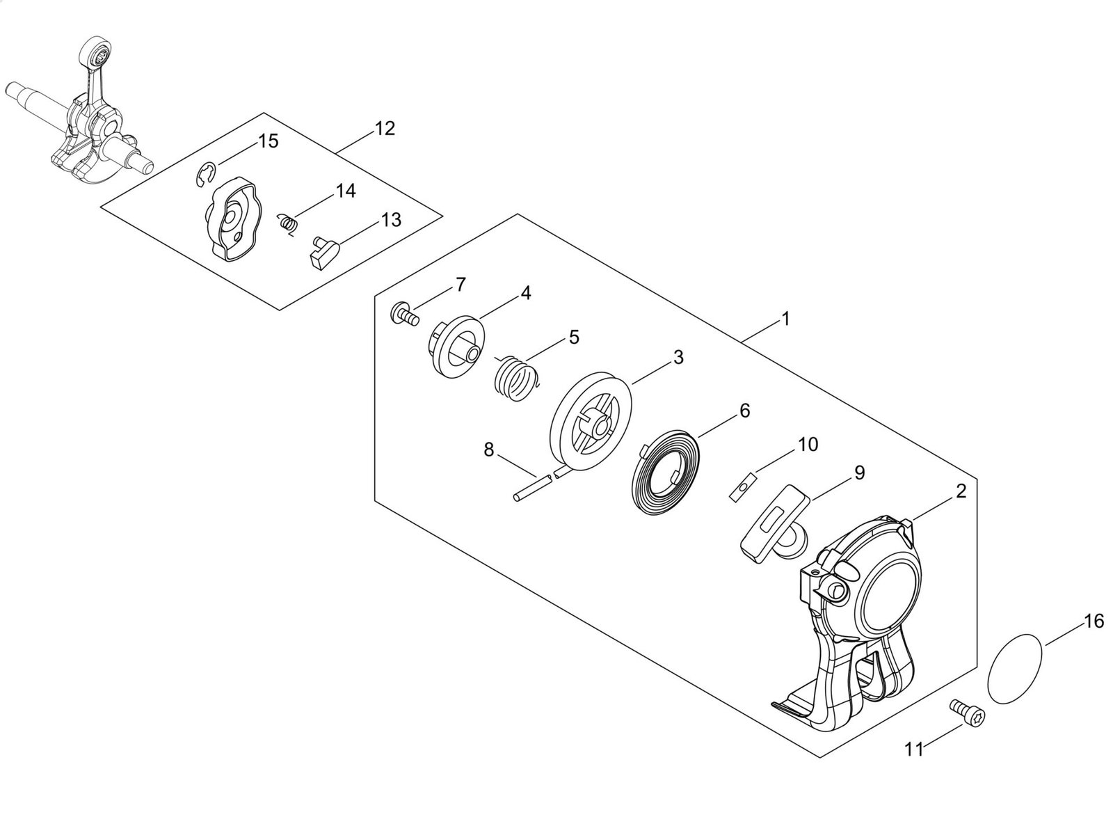 Echo HCA236ESLW (38001001 to 38999999) - Recoil Starter, Pully