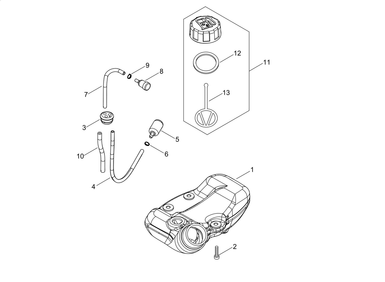 Echo HCA236ESLW (38001001 to 38999999) - Fuel Tank