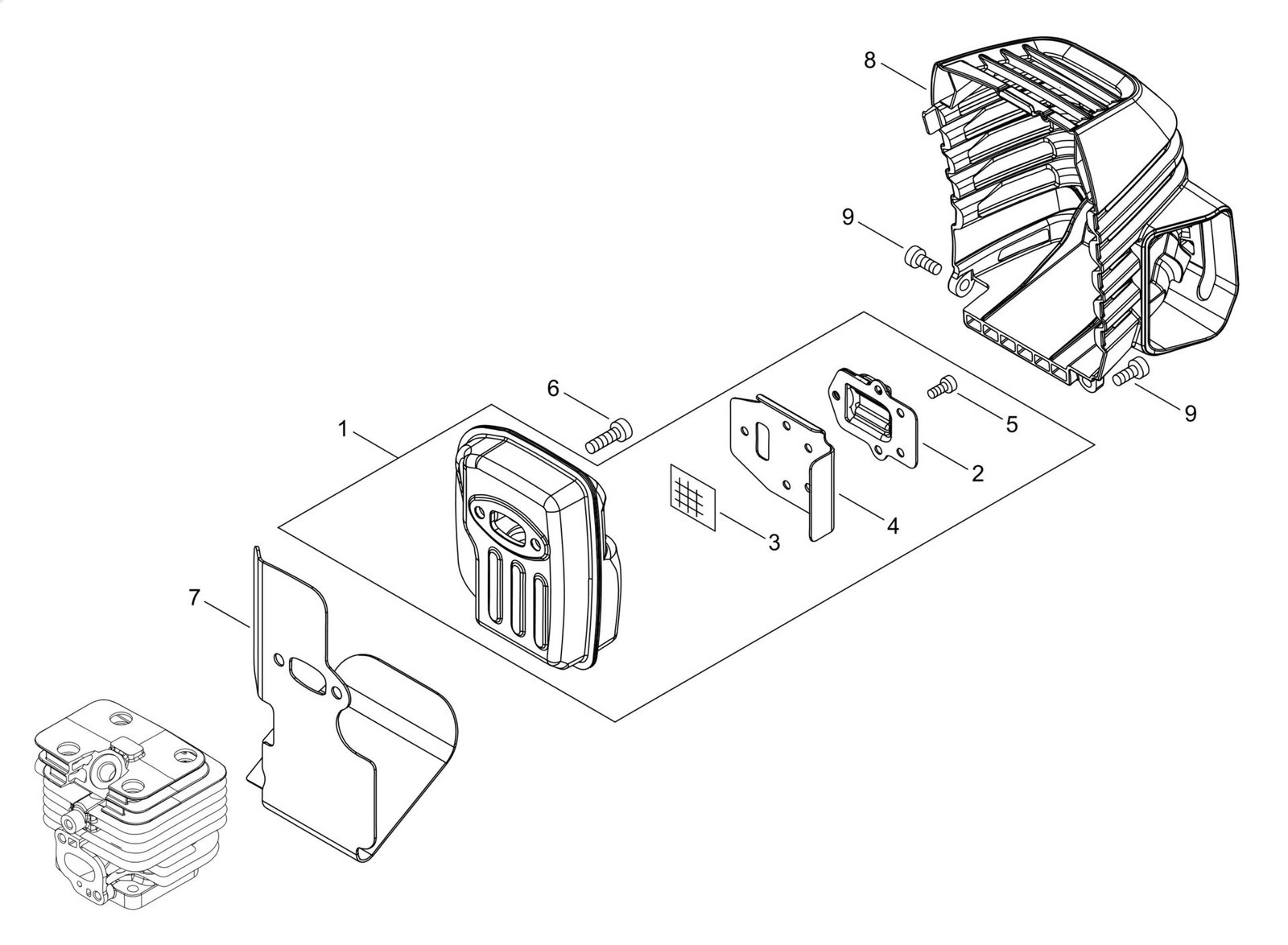 Echo HCA2620ESHD (38000001 to 38999999) - Muffler