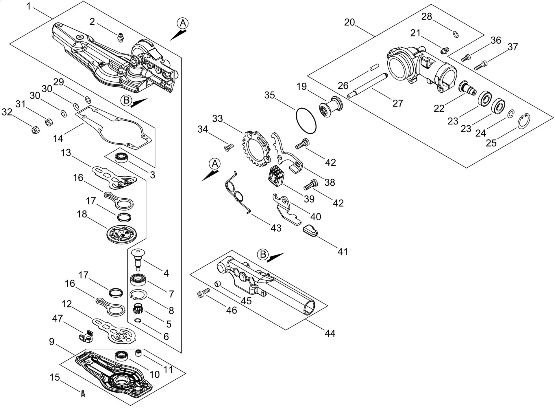 4244 Echo HCA2620ESHD (38000001 to 38999999) - Gear Case