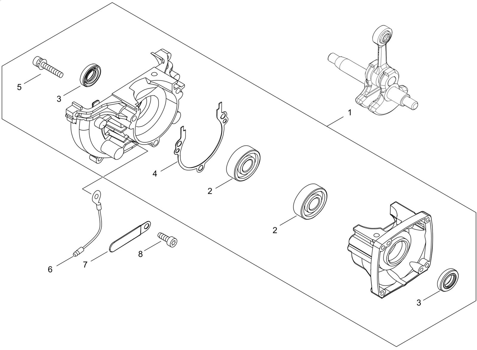 5848 Echo SRM237TESU (38000001 to 38999999) - Crankcase