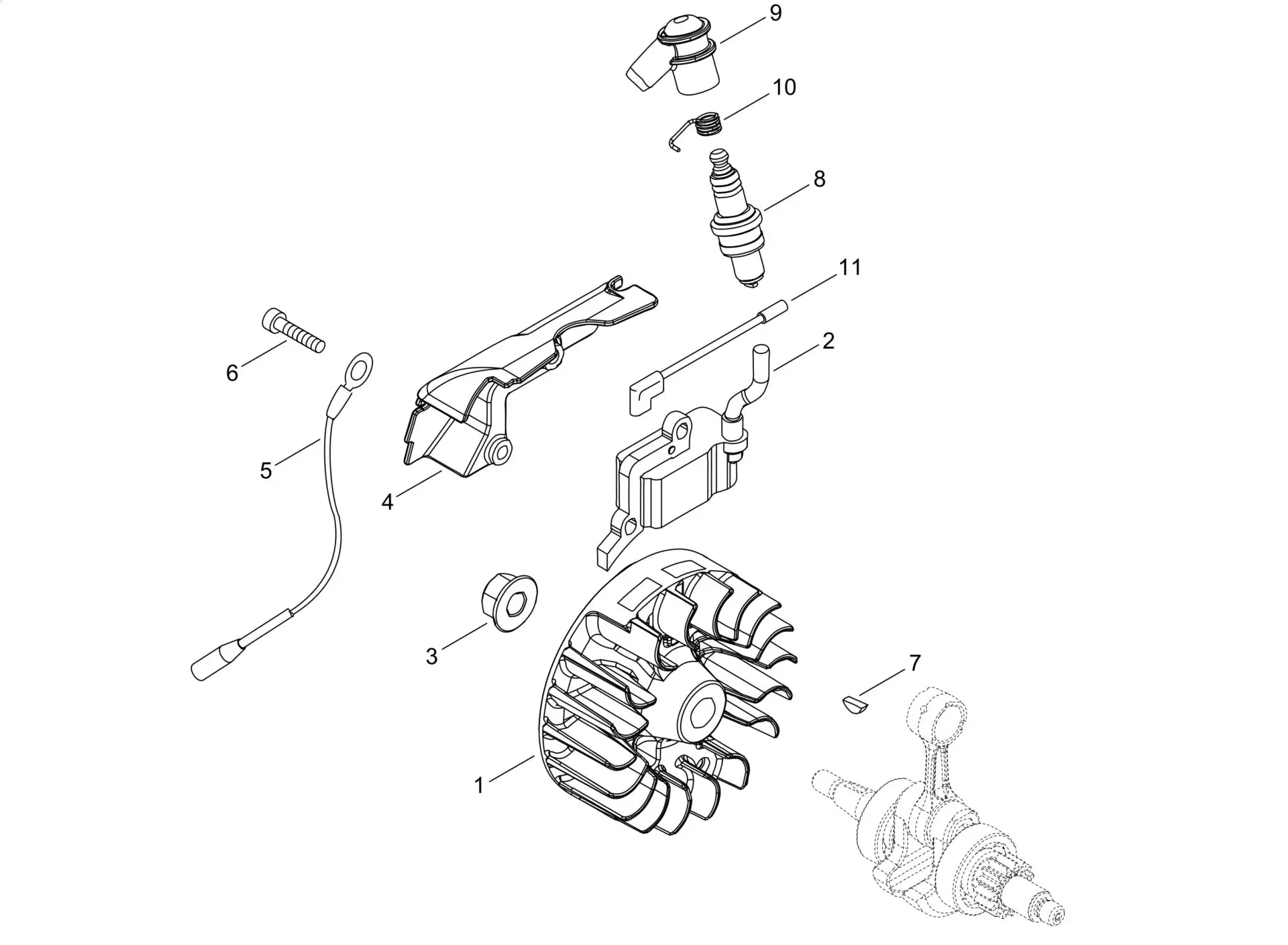 Echo SRM3611TU (38000001 to 38999999) - Magneto