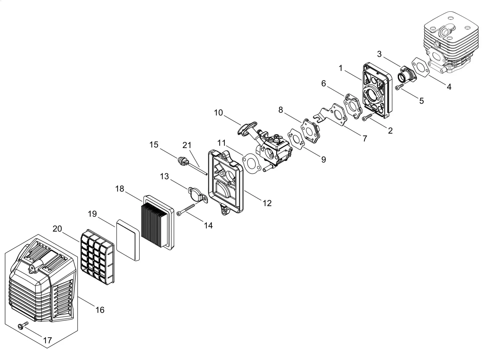 Echo SRM520ESU (38000001 to 38999999) - Air Cleaner