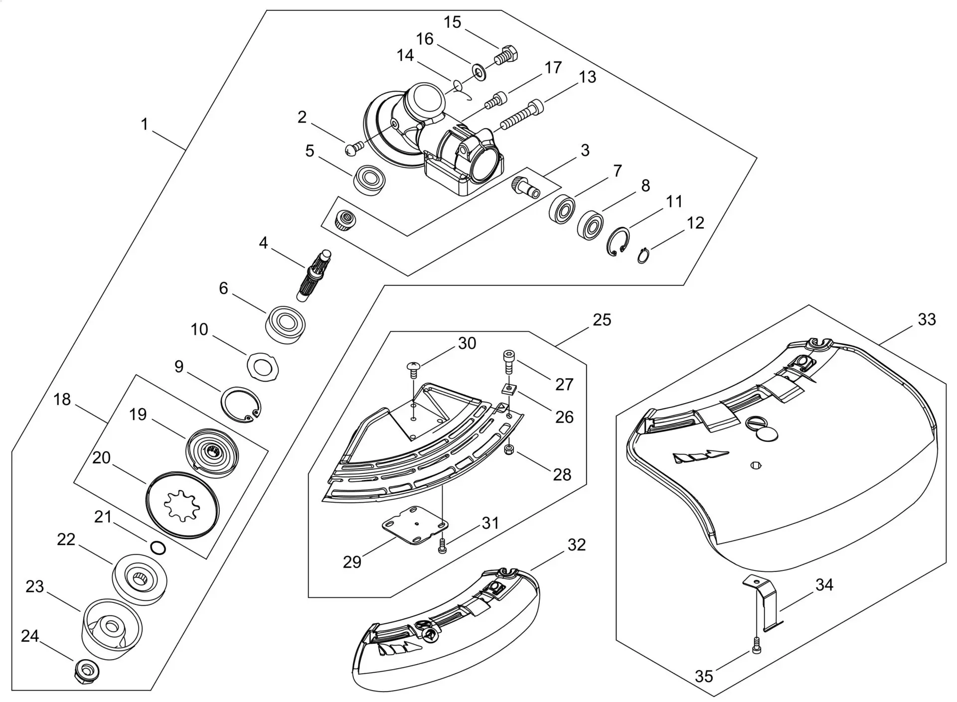 6856 Echo SRM520ESU (38000001 to 38999999) - Gear Case, Shield