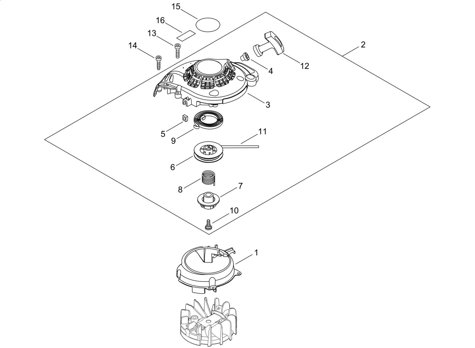 9868 Echo HCS2810ES (38000001 to 38999999) - Recoil Starter