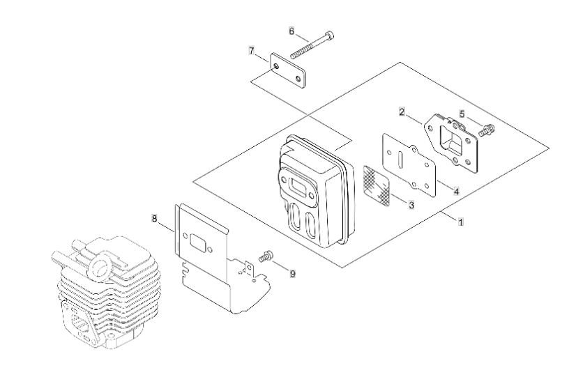 Capture10 Echo SRM222ESL (38000001 to 38007977) - Muffler