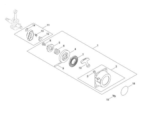 Echo SRM222ESL (38000001 to 38007977) - Recoil Starter, Pully