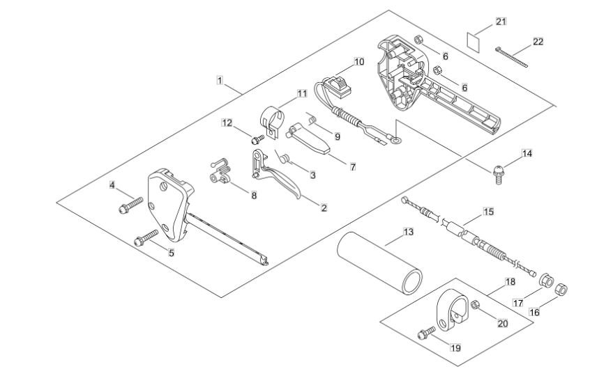 Echo GT222ES (38000001 to 38005957) - Throttle