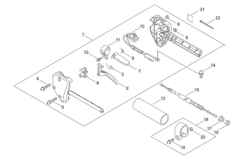 Echo SRM222ESL (38000001 to 38007977) - Throttle