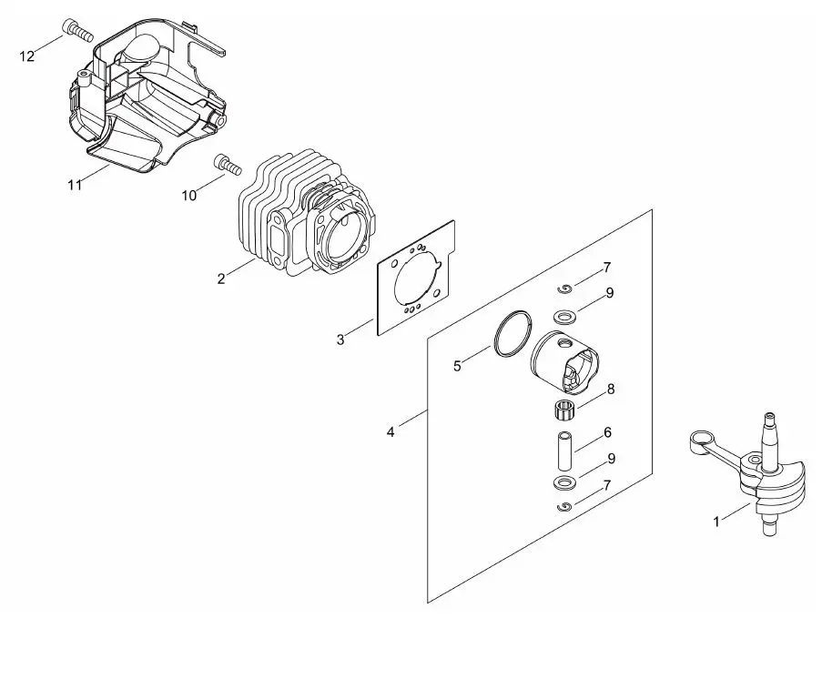 Capture15 Echo HCR185ES (38000001-38999999) - Cylinder, Piston, Crankshaft