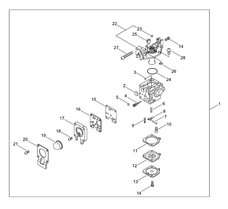 Echo SRM237TESU (38000001 to 38999999) - Carbuetor