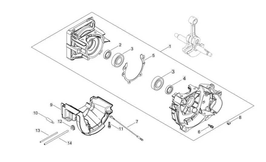Echo SRM520ESU (38000001 to 38999999) - Crankcase