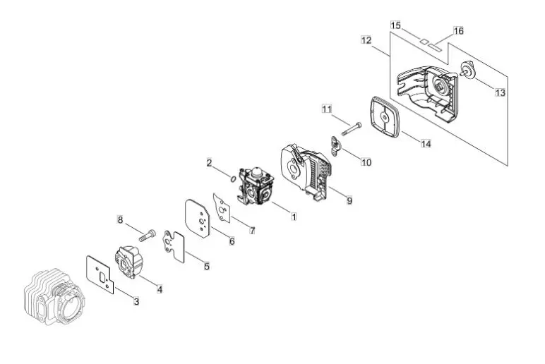 Echo HCR185ES (38000001-38999999) - Air cleaner, Carburetor