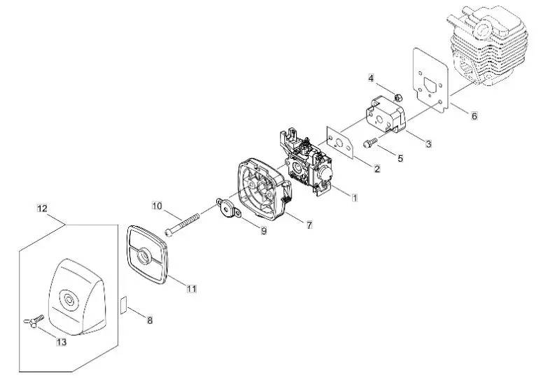 Echo SRM222ESL (38000001 to 38007977) - Air Cleaner, Carburetor