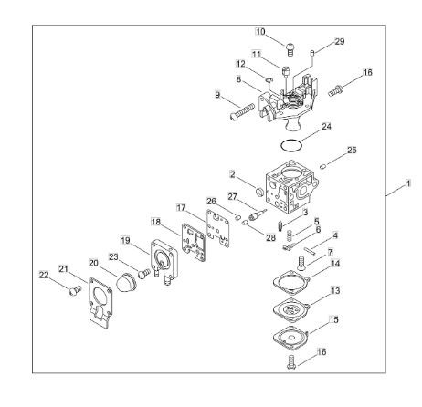 Echo HC2020R (38000001 to 38999999) - Carburetor