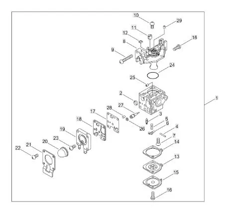 Echo HCR185ES (38000001-38999999) - Carburetor